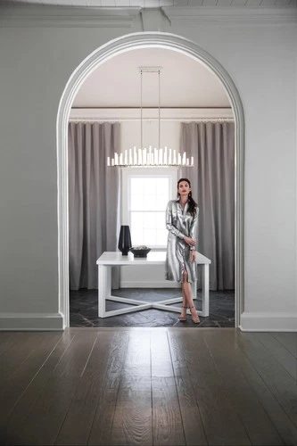 Fredrick Ramond FR46108 Brass Trinity 50 Light 48"W Led Linear Chandelier - Picture 2 of 9