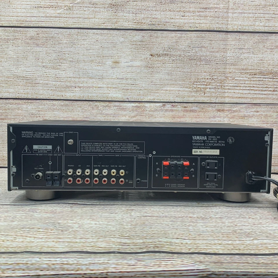 Yamaha Natural Sound Stereo Receiver RX-460 ERS Amplifier Audio Tested Works - Image 4 of 4