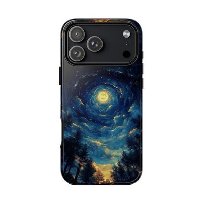 Phone Ink   Starry Night Moon Swirls Night   Case for iPhone, Galaxy, Pixel
