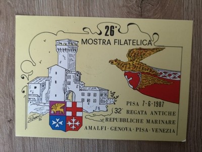 COMMEMORATIVE POSTCARD 46th AIR BRIGADE REGATTA REP. MARINARE - 1987 (F6272)