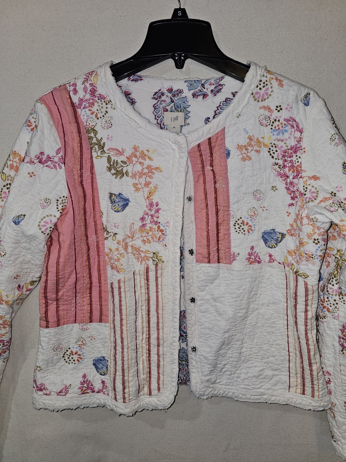 JJill Cotton Core Patchwork Quilted Jacket Women'… - image 2