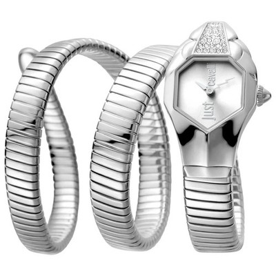 Just Cavalli Women's JC1L022M0055 Signature Snake Stainless Steel Silver Watch