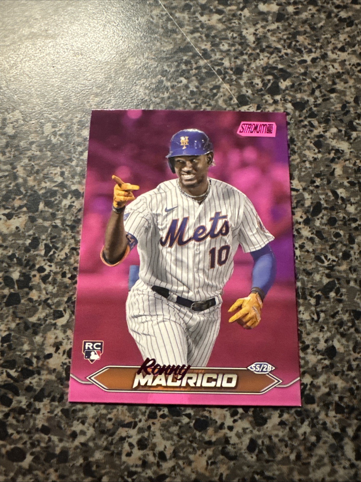 2024 Stadium Club Pink Foil #175 Ronny Mauricio RC New York Mets