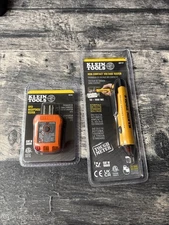 Klein Tools 80025 Outlet Tester Kit with GFCI and Non-Contact Red NEW