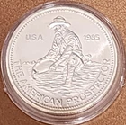 1985 Engelhard 1oz Silver American Prospector Round .999 Fine