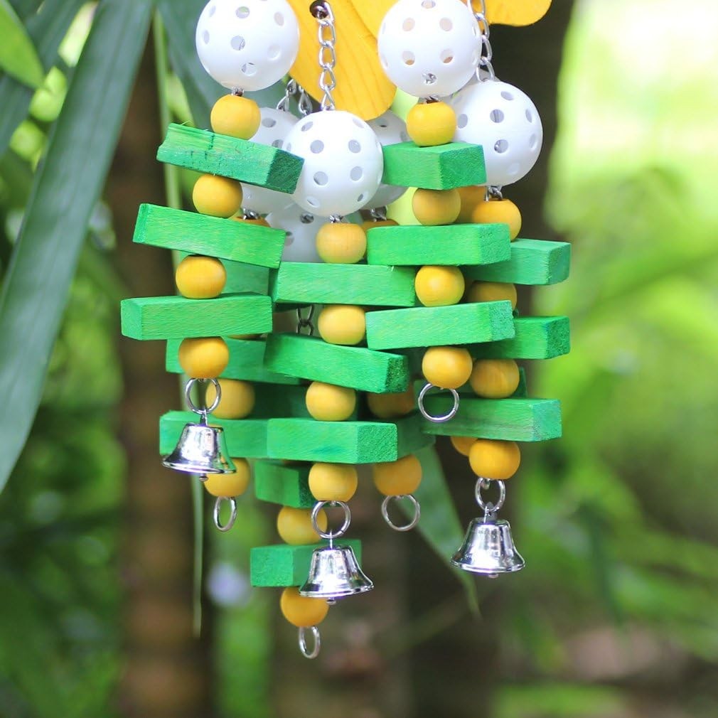 KINTOR Bird Chewing Toy Large Medium Parrot Cage Bite Toys African Grey Macaws C