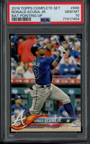 Ronald Acuna Jr 2018 Topps Complete Sets Rookie PSA 10 Gem Mint Braves RC #698