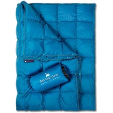 Get Out Gear Double Puffy Camping Blanket - Extra Puffy, Packable, Lightweight a