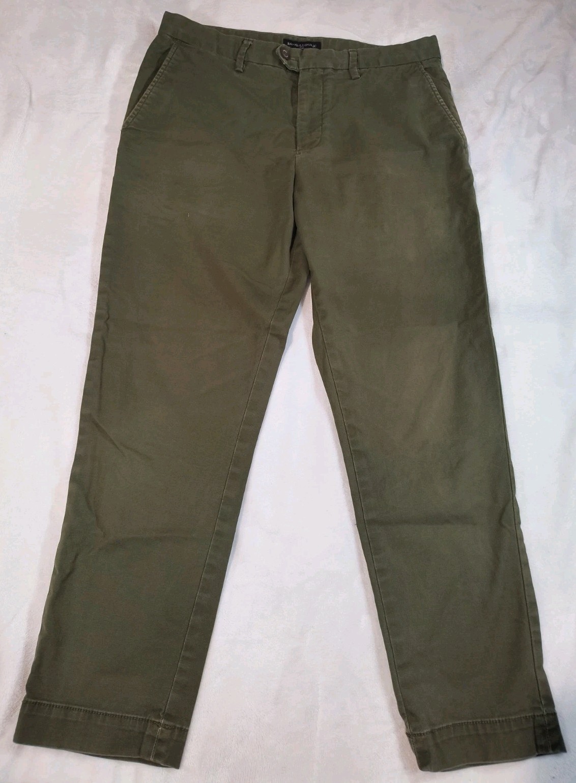 Banana Republic Men’s Slim-Tapered Fit Chino Pants 31x30 Olive Green Stretch