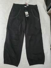 VTG Nike Studio YK2 2005 Womens Black Trousers Old Stock Size 14
