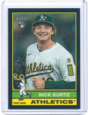 2025 Topps Heritage High Number Black Refractor #706 Nick Kurtz RC 37/76 - A's