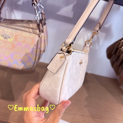 Coach Nolita 19 In Signature Canvas CW426 chalk Extended Flower