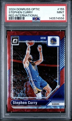 2024-25 Donruss Optic Red International Stephen Curry #155 PSA 9 POP 1