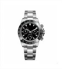 Seikmod Racing Black Steel Bazel Seiktona Oyster Automatic Chronograph Watch