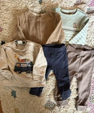Jojo Maman Bebe Baby Boys Lot Tops And Bottoms, Size 6/12 M