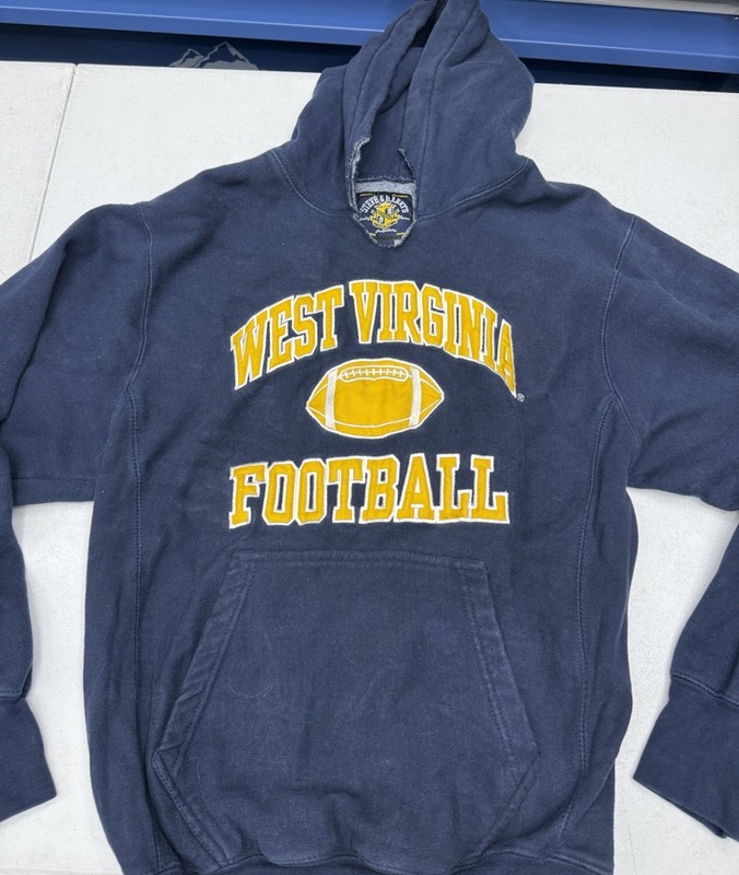 West Virginia Football Hoodie Vintage Steve & Barry's Outfitters Men's Small