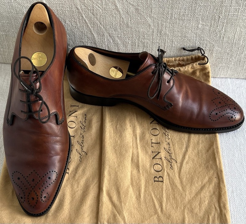 Bespoke Bontoni Vagabondo Medallion Toe Museum Calf Derby UK12.5 US13.5 ($2,495)