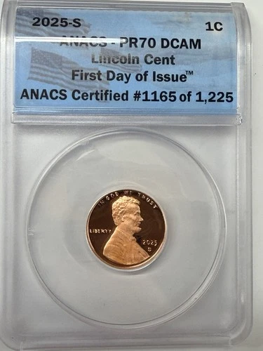 Photo of a 2025-S Lincoln Shield Cent Proof from an eBay listing that sold on Jul 23, 2026