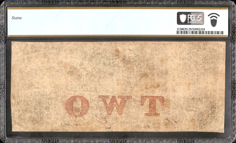 1861 $2 TWO DOLLAR BILL SOUTH CAROLINA BANK NOTE LARGE CIVIL WAR MONEY PCGS 25 - Image 2 of 2