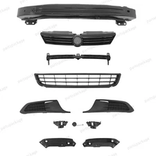 Upper/Lower Grille Mesh for Jetta 2011-2014 MK6 with Bumper Reinforcement Set