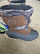 Ozark Trail Mossy Oak Boys Snow Duck Boots Kids sz 6 NWT New Winter FREE GIFT