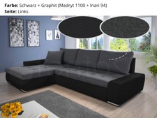 Ecksofa mit Schlaffunktion Faris - Couch mit Bettkasten, Sofagarnitur, Eckcouch