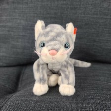 TY Beanie Babies Collectible Rare Silver Cat Great Condition Toy