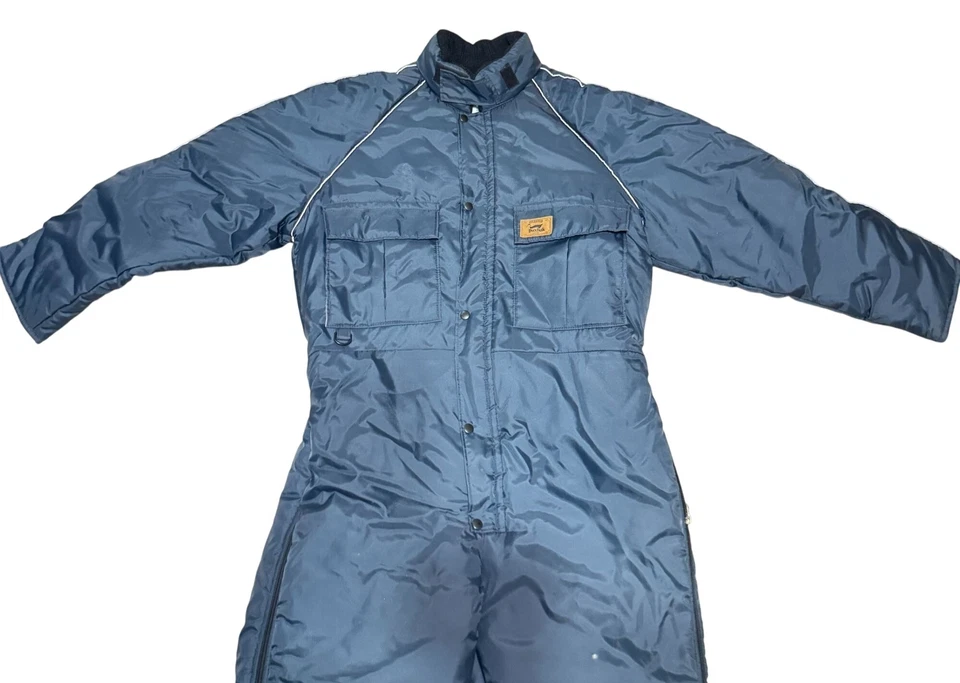 Duxbak Insulated Coveralls Large Chest 42-44 Blue Zippered Legs & Pockets - Image 2 of 4