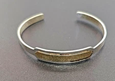 Jeep Collins JEC  14K Gold & Sterling Silver Cuff Bracelet