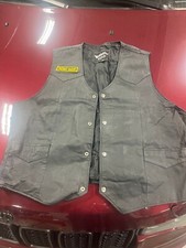 Bikers Club Leather Motorcycle Biker Vest w/ Patch 3XL
