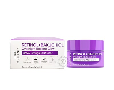LUXE ORGANIX Retinol + Bakuchiol Overnight Lifting Moisturizer 50g