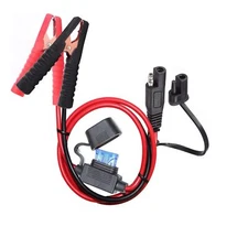Battery Alligator Clip to SAE Adapter 10AWG 2FT - Quick Release Extension Cable