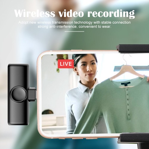 Mini Lapel Microphone Wireless Lavalier Compatible Mic Recording for IPhone US - Picture 7 of 22