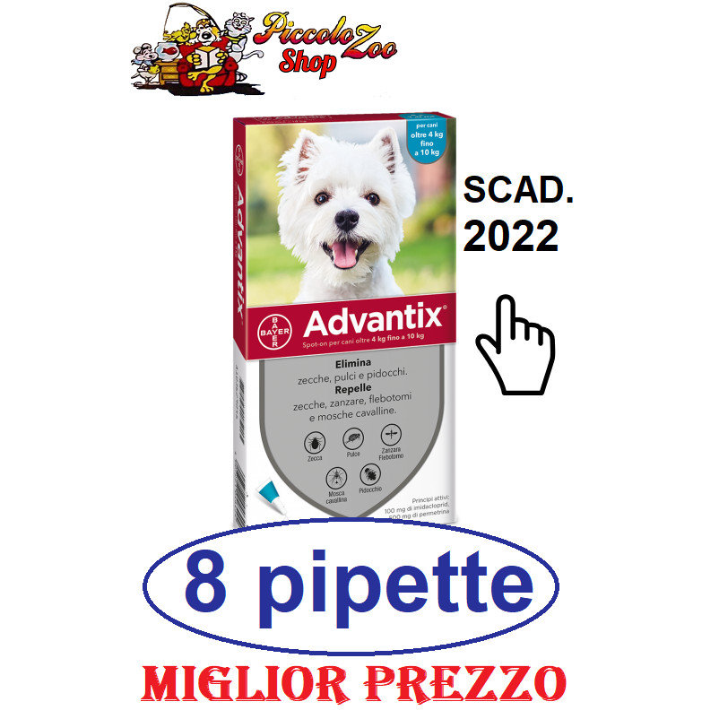 Advantix 8 Pipette Bayer Cane 4-10kg | Libertà e Protezione Totale