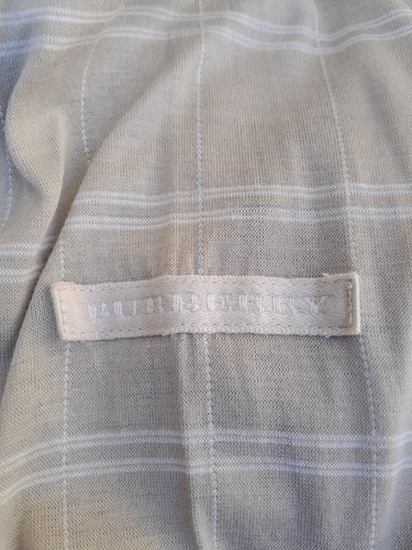 Burberry Golf Polo Shirt Womens Large Beige Embroidered Badge Logo Made in Italy - Picture 3 of 12