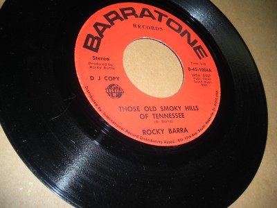 Those Old Smoky Hills Of Tennessee/same Rocky Barra DJ record Very rare