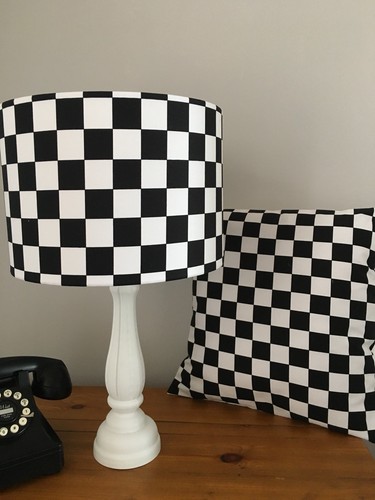 Black and White 'Checkerboard' 20cm/30cm/40cm Lamp and/or Ceiling Shade - Picture 2 of 4