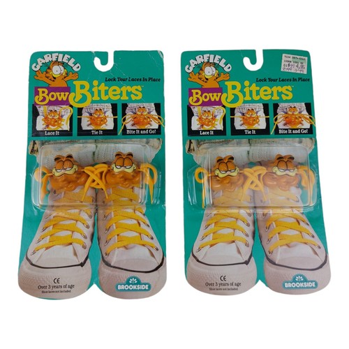 Vintage Garfield Brookside Bow Biters Shoe Lace Locks New Sealed Lot Of