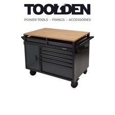 Image of BUNKER® by Draper 08251 Multi-Functional Workbench Roller Tool Cabinet, 14 Drawe