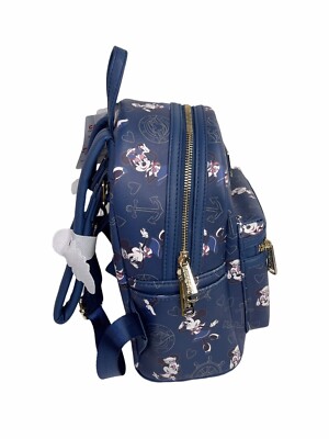 Loungefly Navy Disney Cruise Line Sailor Print Mini Backpack Loungefly Disney Cruise Line Mini Backpack ~ Sailor Minnie  main image 3