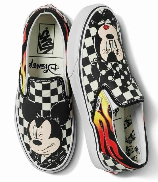 mickey slip on vans