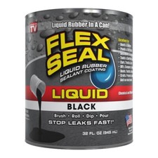 Liquid Rubber Sealant Coating Waterproof Weatherproof Large Surface 32 Oz Black