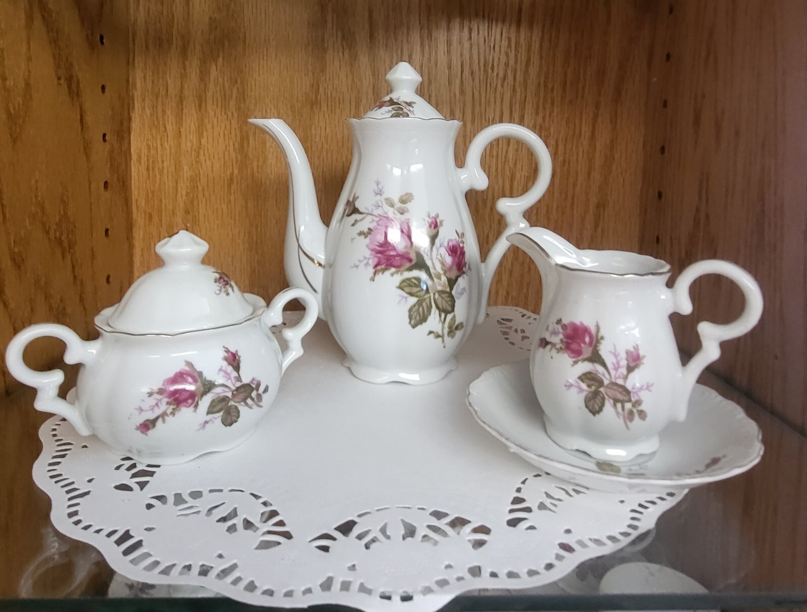 Set of 17 Vintage Japan Bone China Tea Pot Sugar Bowl Creamer 6 saucers