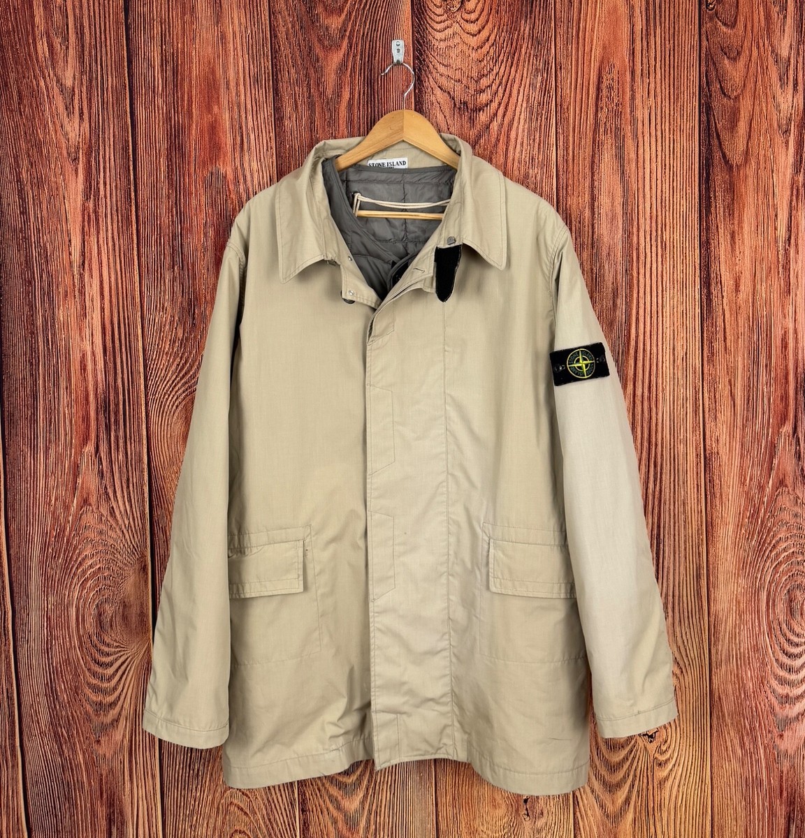 STONE ISLAND AW2003 3 in 1 Liner Vintage Raso Gommato Trench STONE ISLAND AW2003 3 in 1 Liner Vintage Raso Gommato Trench
