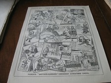 1881 Original POLITICAL CARTOON - Caricature Christmas Cards GRINAWAY GREENAWAY