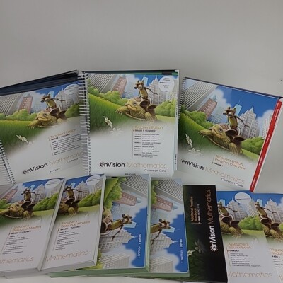 enVision Math Common Core Teachers Edition Grade 1 COMPLETE SET With Workbooks