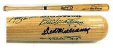 500 HR Club Signed Bat Ted Williams Willie Mays Hank Aaron 10 Auto MINT PSA LOA
