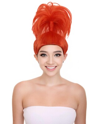 Healvian Perruque Orange D'Halloween Wig Halloween Party Perruque
