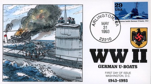 US 2765a-j Set of 10 FDC Collins Hand Painted WWII 1993