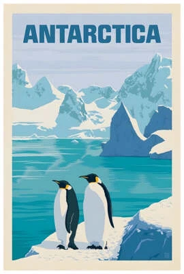 Antarctica - Vintage Travel Poster